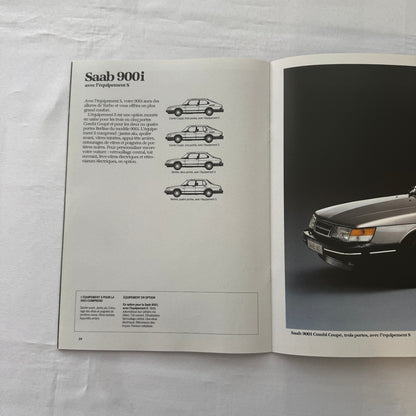 1987 Saab 900i Car Sales Brochure Catalog Vintage Saab 900 FRENCH European