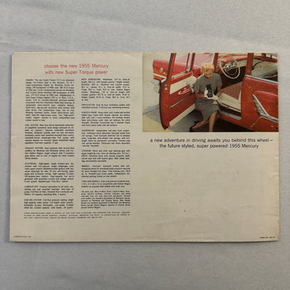 1955 Mercury Car Sales Brochure Catalog Mercury Montclair Monterey Custom