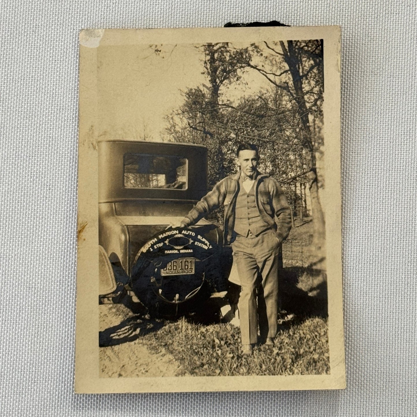 Vintage Car Automobile Photo Photograph Print Snapshot Man