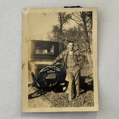 Vintage Car Automobile Photo Photograph Print Snapshot Man