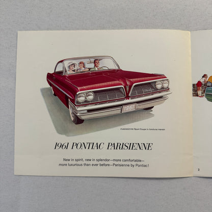 1961 Pontiac Sales Brochure Parisienne Laurentian Strato Chief Canadian Catalog