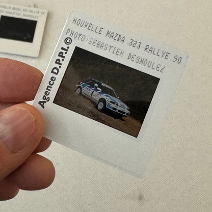 Mazda 323 Rallye Rally Racing 35mm Slide Photo Lot 3x DPPI Agency