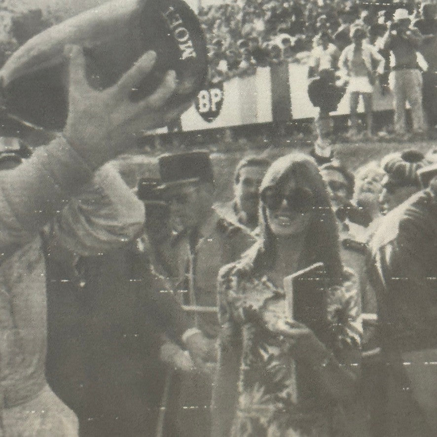 Vintage Racing Press Photo Photograph Jackie Stewart 1969 La Prensa