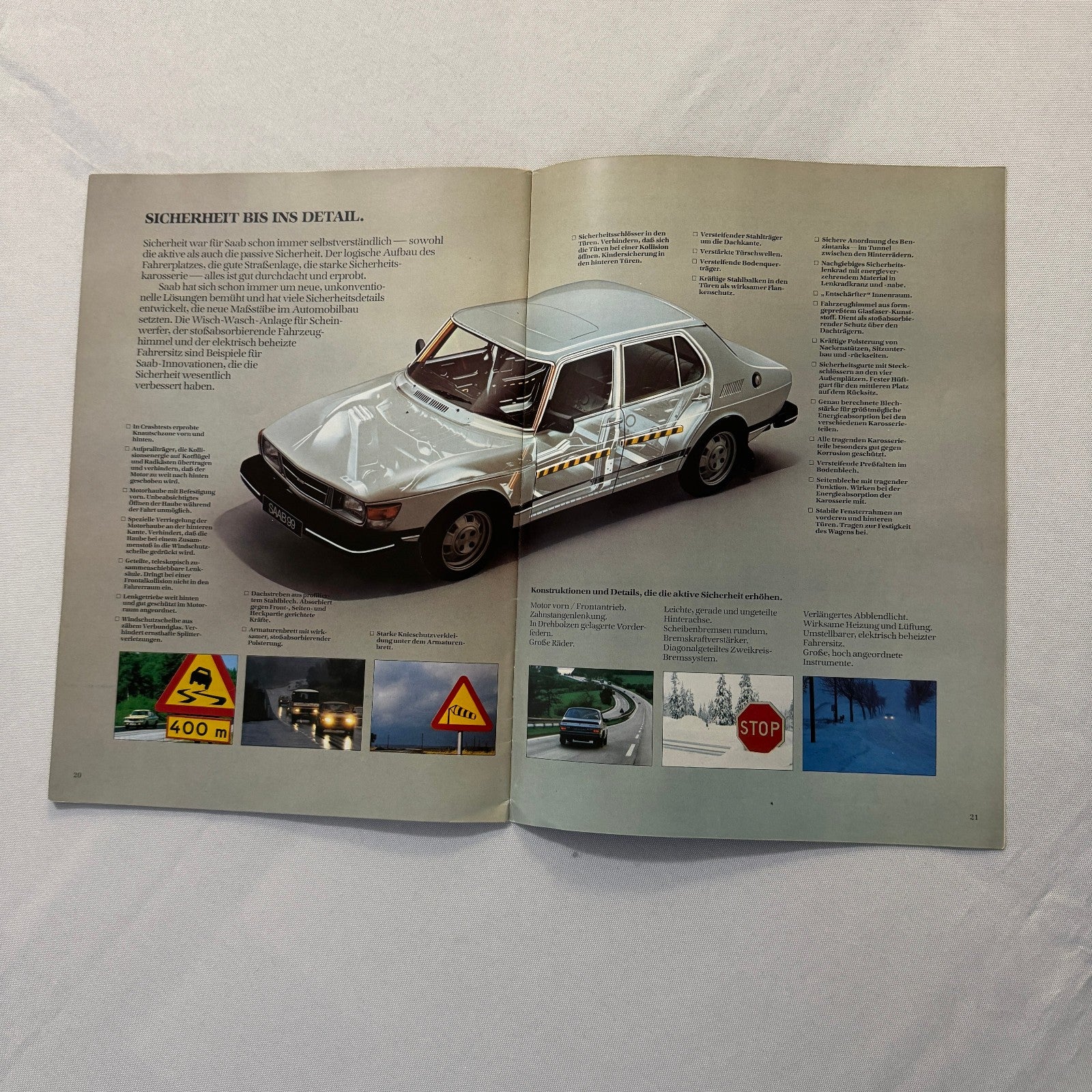 1983 Saab 99 Car Sales Brochure Catalog Advertising Vintage GERMAN Language