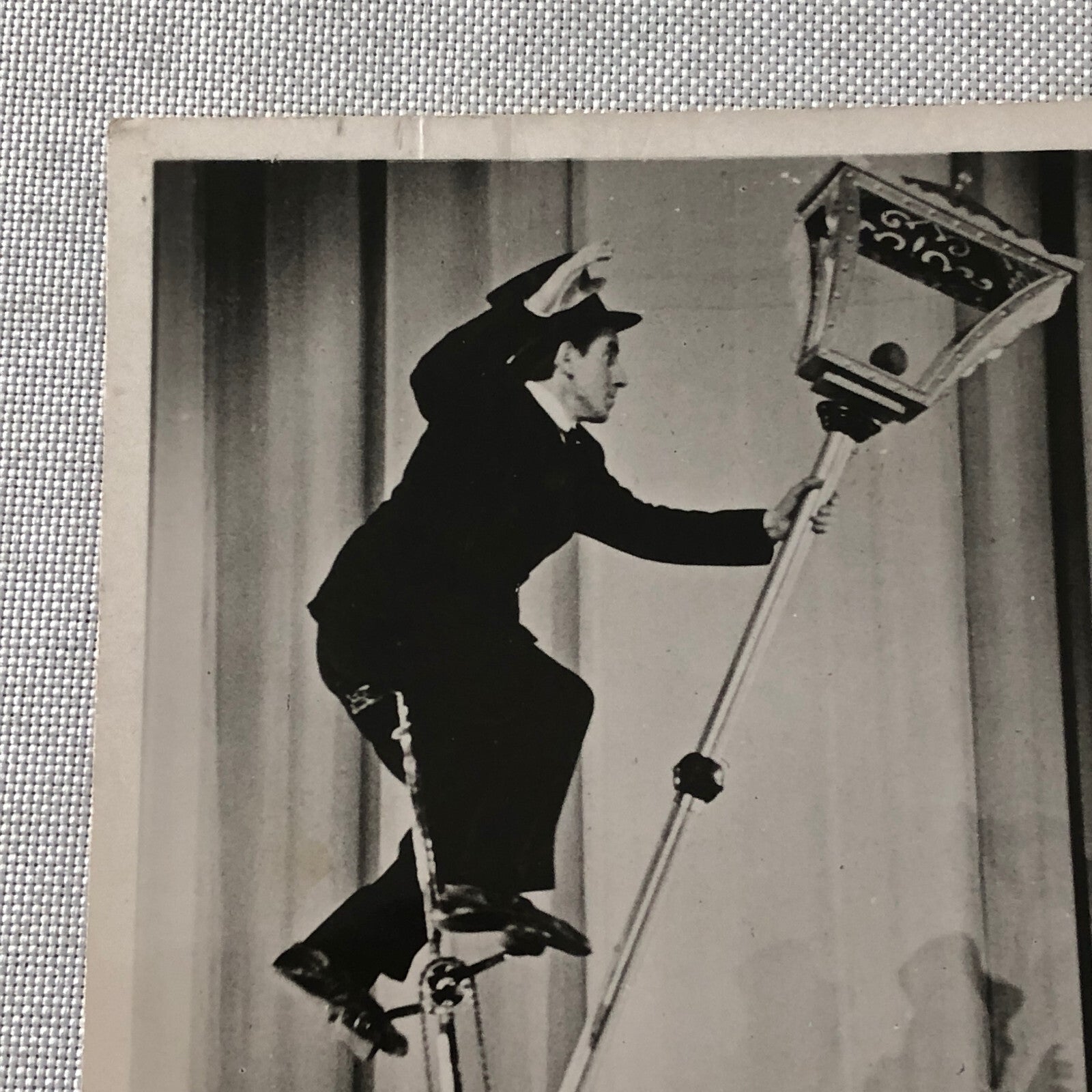 Circus Performer Balancing on Unicycle Photo Photograph Vintage