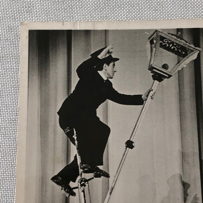 Circus Performer Balancing on Unicycle Photo Photograph Vintage