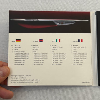 Wiesmann Sports Car Press Kit Photo CD Lot 2x