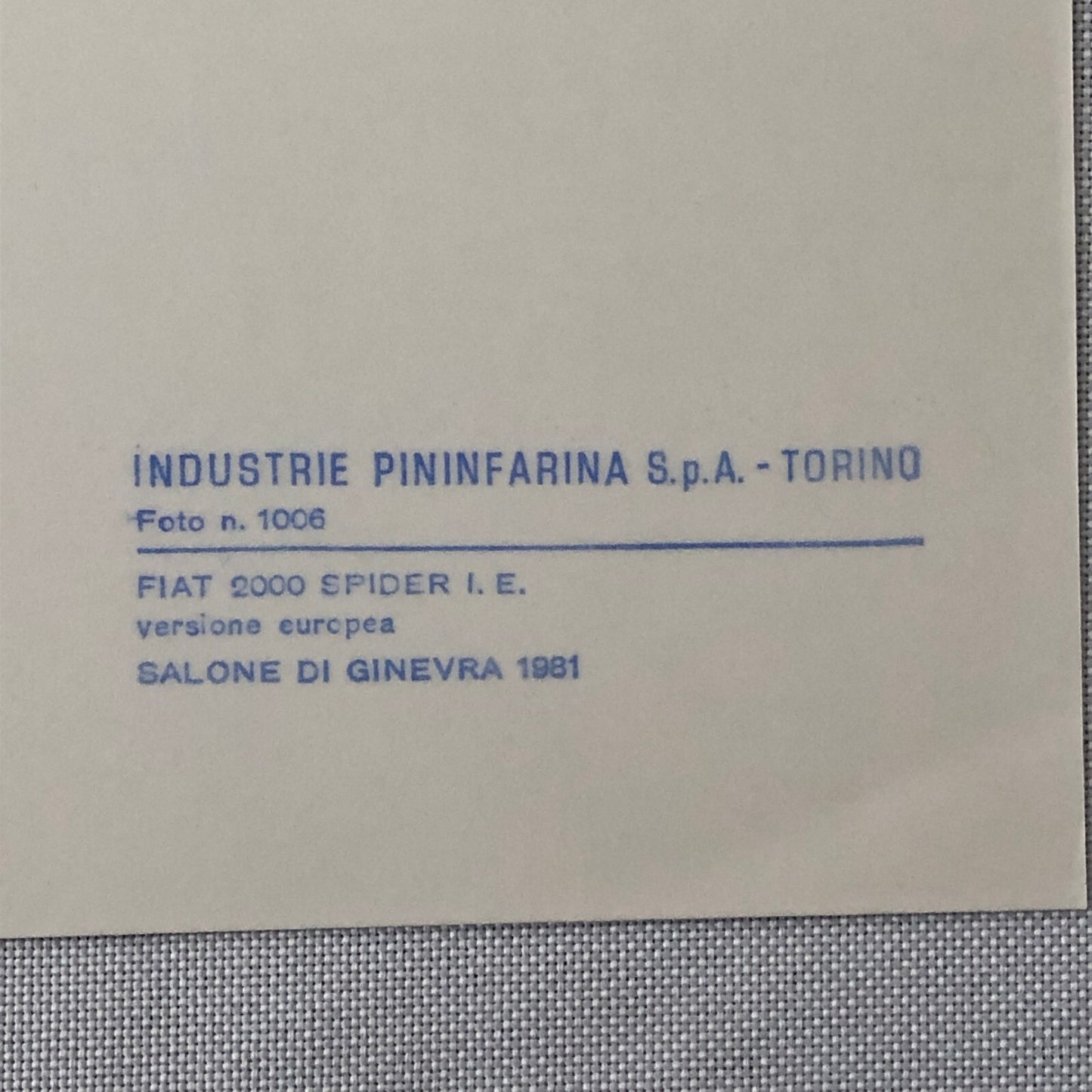 Fiat 2000 Spider Pininfarina Photo Photograph Lot of 2