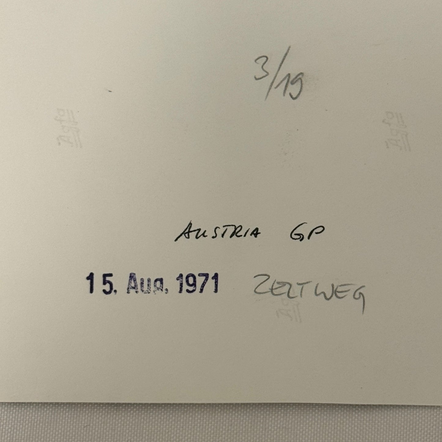 Vintage Racing Photo 1971 Austrian Grand Prix Graham Hill Motorsport Photograph