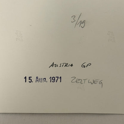 Vintage Racing Photo 1971 Austrian Grand Prix Graham Hill Motorsport Photograph