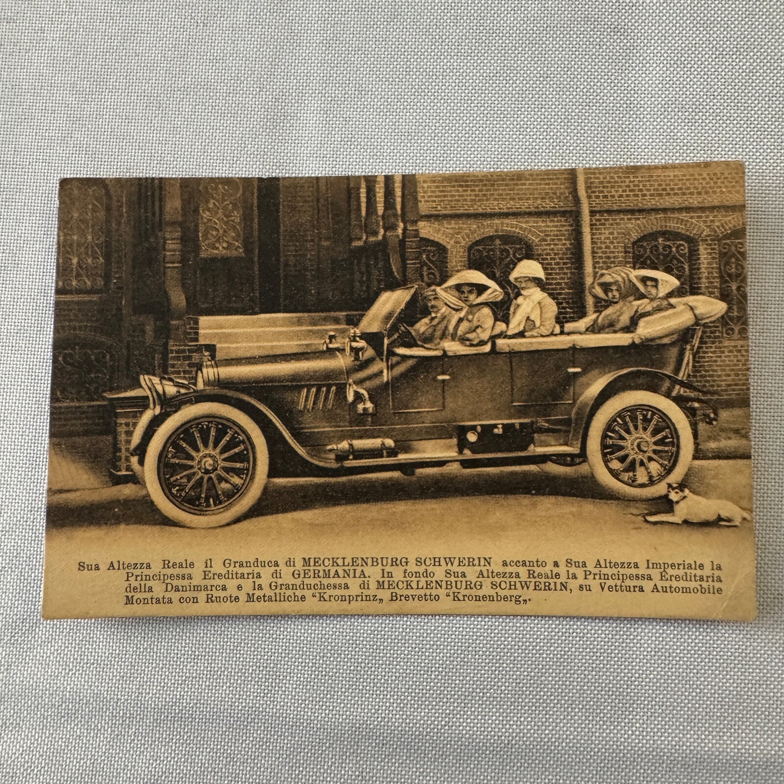 Vintage Postcard Post Card Grand Duke and Princess German Royalty in Automobile