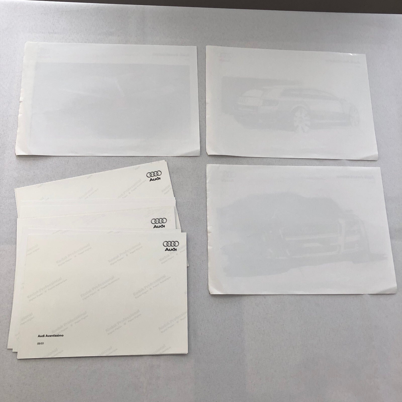 Audi Avantissimo Concept Car Station Wagon Press Kit Photo and Sketch Print Lot