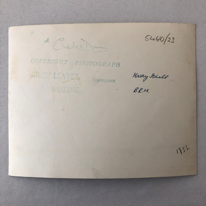 Vintage Racing Photo Photograph BRM Car Harry Schell