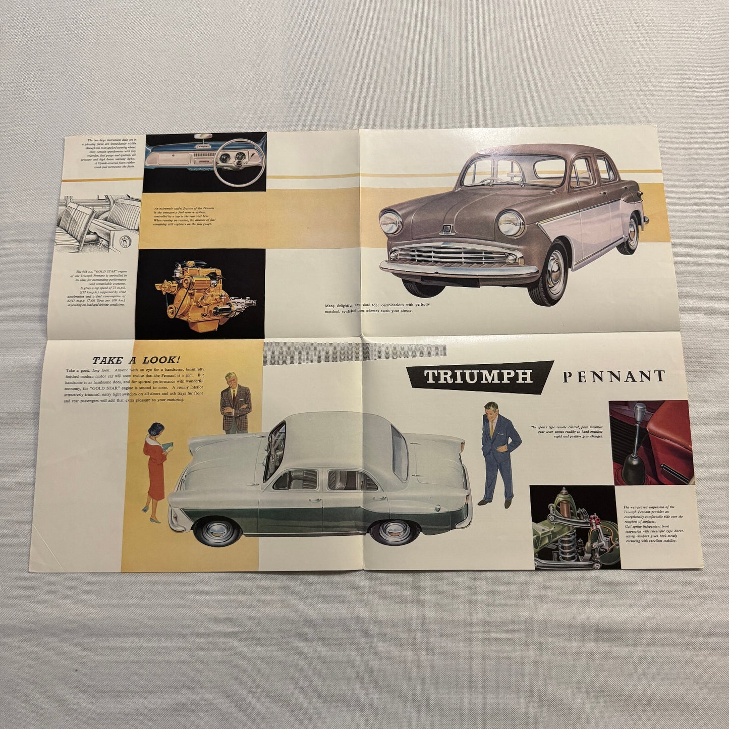 Triumph Pennant Car Sales Brochure Catalog Vintage Advertising