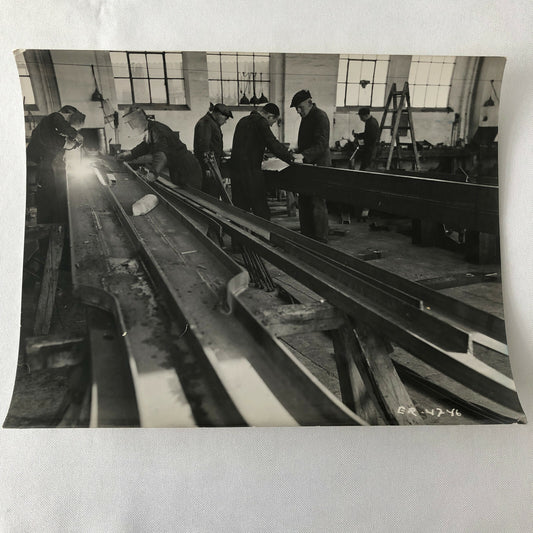 Antique Vintage Factory Company Industrial Workers Photograph ERGO Trailer