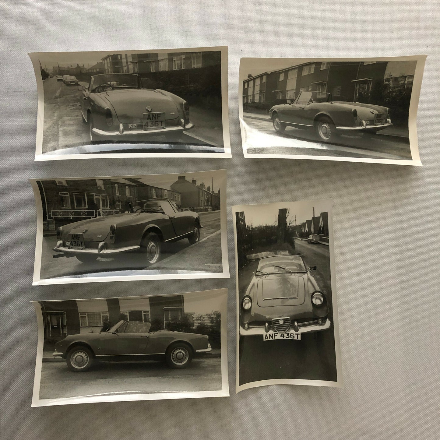 Vintage Alfa Romeo Convertible Photo Photograph Print Lot of 19 w/ Negatives 