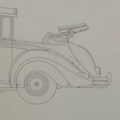 1957 Daimler DK400 Regina Landaulette Car Illustration Art Drawing Hand Drawn