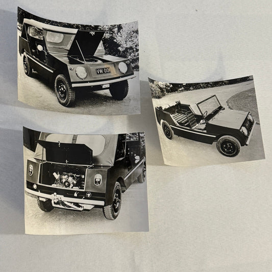 Vintage Volkswagen VW Prototype Car Photo photograph Lot 3x Military Offroad