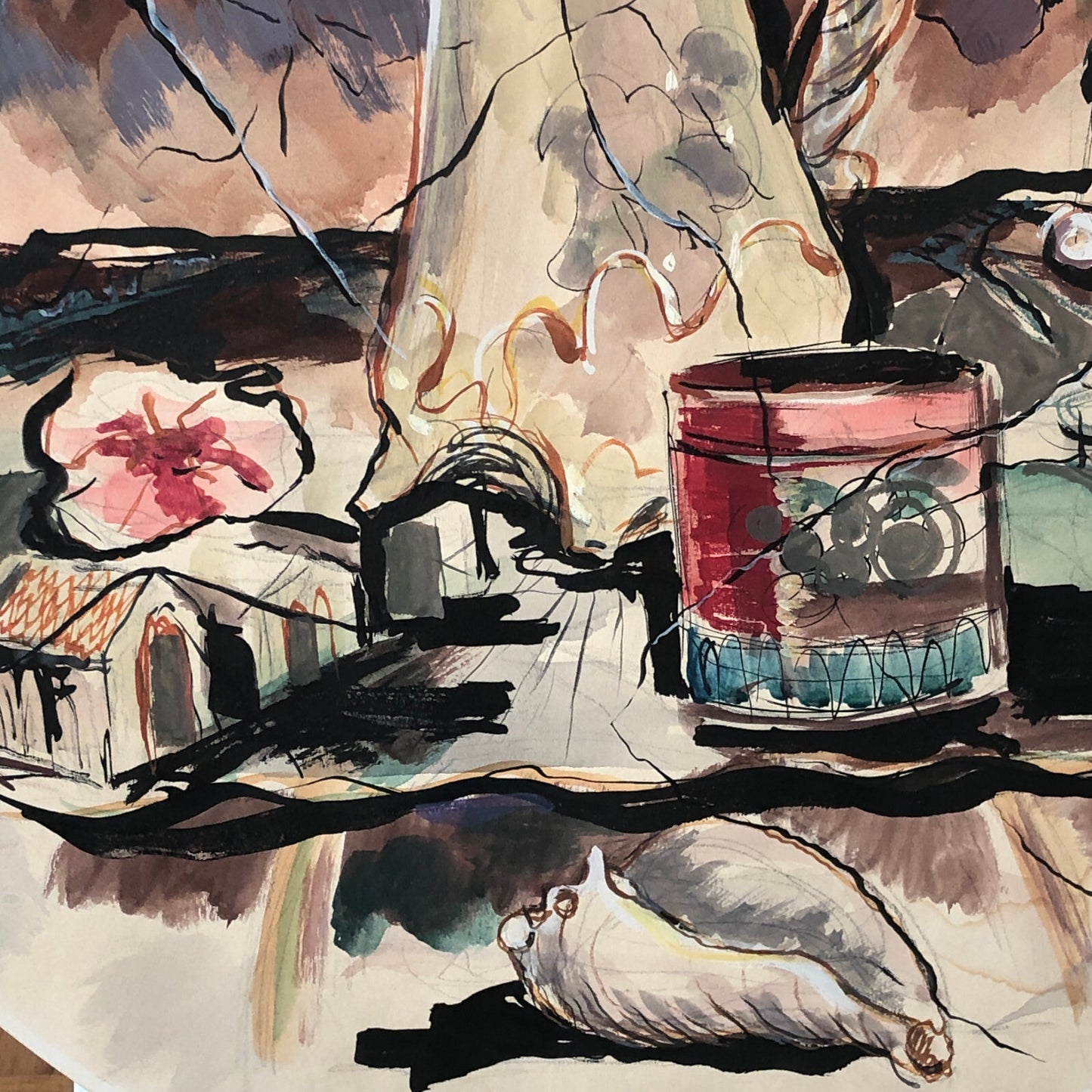 Vintage Painting Art Artwork Artist Arthur E Sudler Flowers Still Life