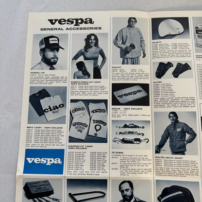 1980 Vespa Scooter and Moped ACCESSORIES Sales Brochure Catalog