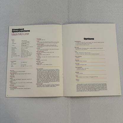 Mack MS300 Midliner Tractor Truck Sales Brochure Catalog