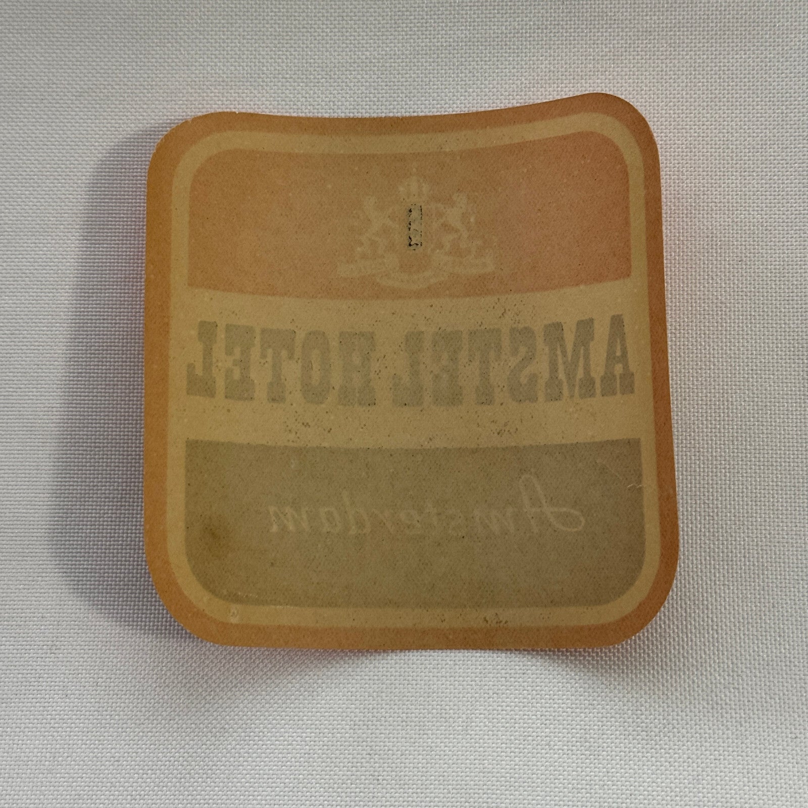 Vintage Travel Luggage Label Amstel Hotel Amsterdam Netherlands Dutch