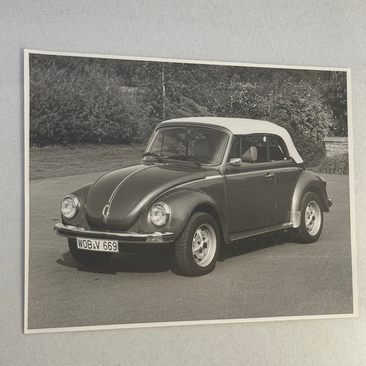 Vintage Volkswagen Beetle Convertible VW Bug Car Photo Photograph Cabriolet