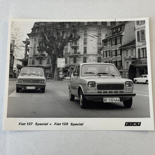 Fiat 127 Special and Fiat 128 Special Car Factory Press Photo Photograph Print