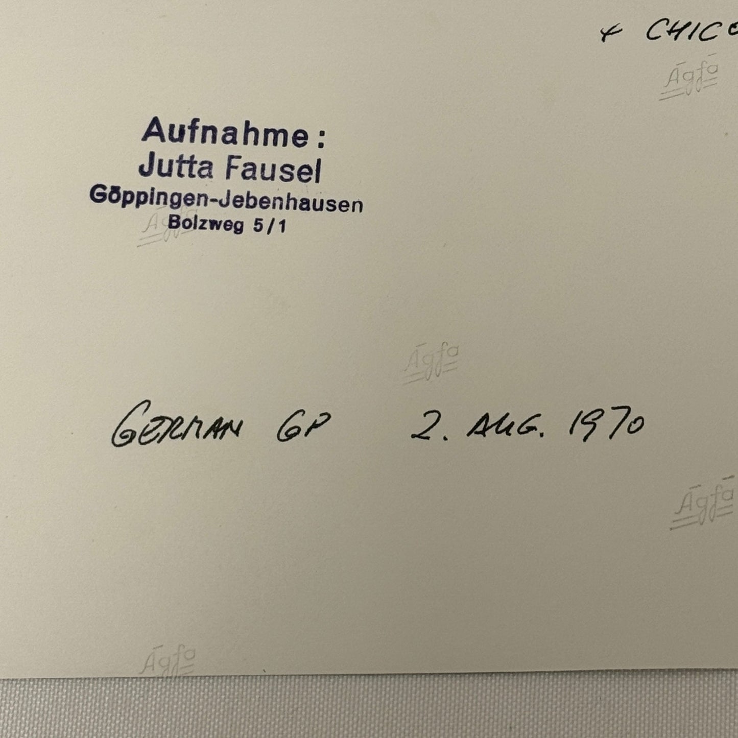 Vintage Racing Photo 1970 German Grand Prix Emerson Fittipaldi Chico Serra