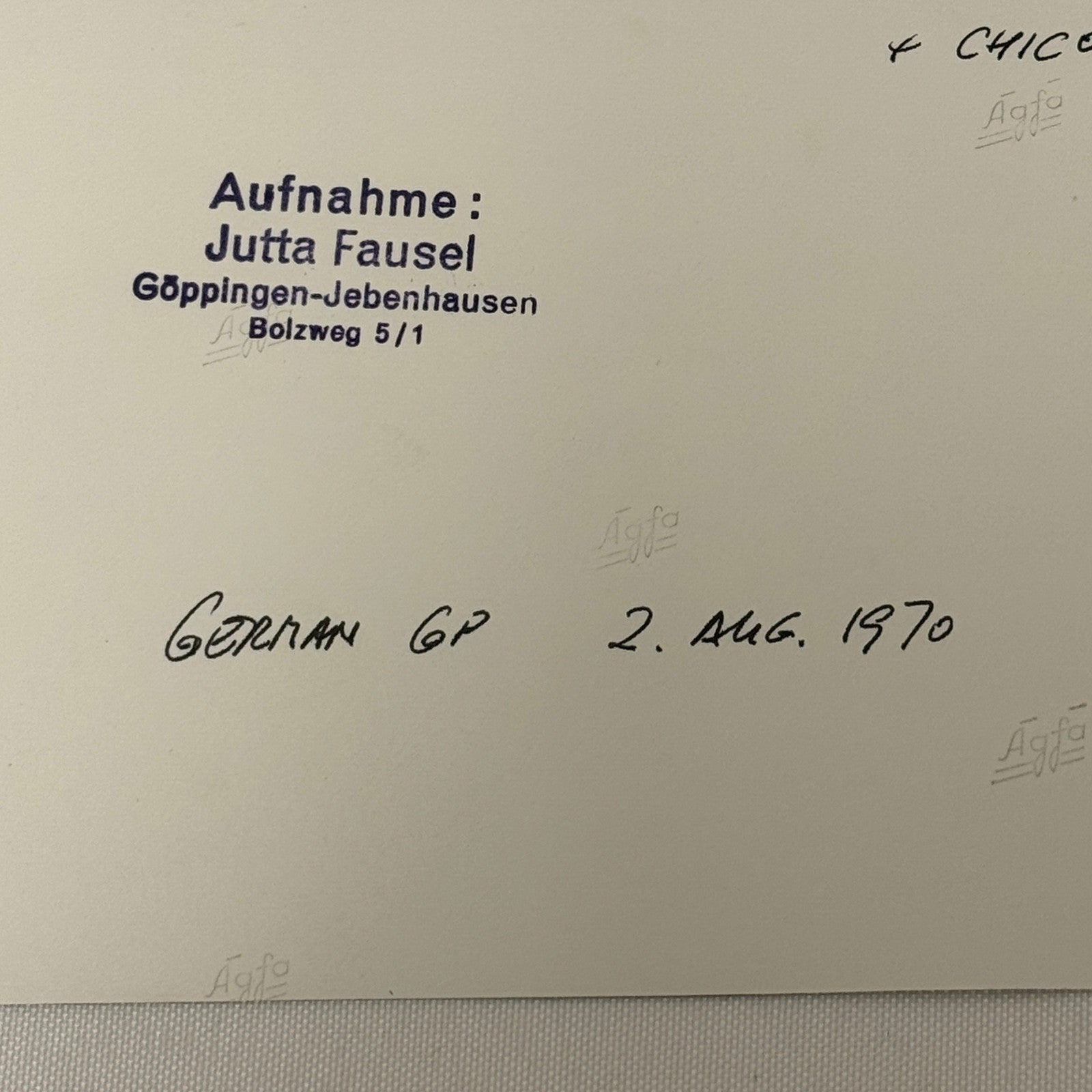 Vintage Racing Photo 1970 German Grand Prix Emerson Fittipaldi Chico Serra