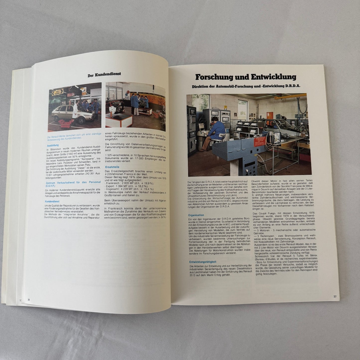 1979 Renault Annual Report Corporate Brochure GERMAN Language