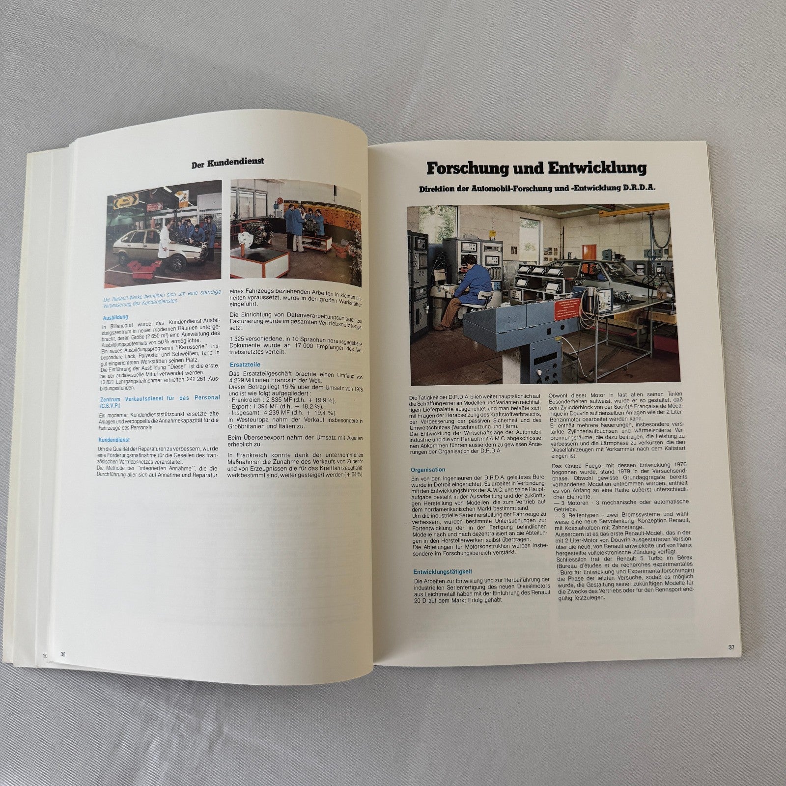 1979 Renault Annual Report Corporate Brochure GERMAN Language