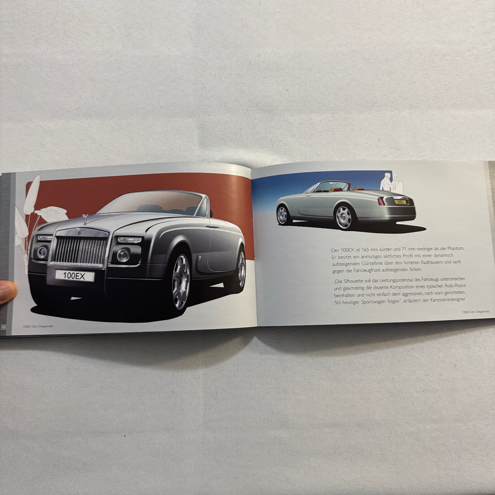 Rolls Royce 100EX Convertible Concept Car Press Kit Photo CD Hardbound German