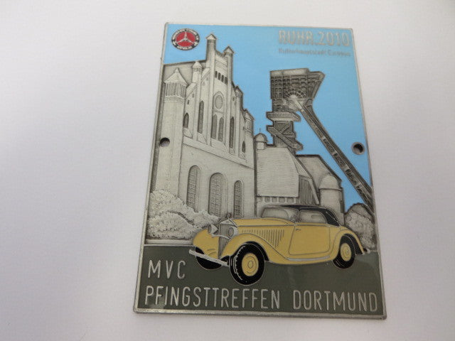 2010 Mercedes Benz Veteranen Club MVC Pfingsttreffen Dortmund Car Badge Plaque 
