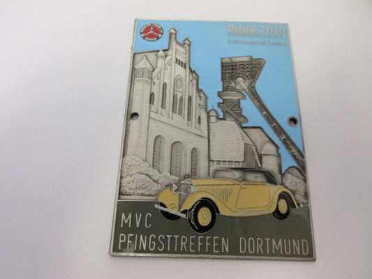 2010 Mercedes Benz Veteranen Club MVC Pfingsttreffen Dortmund Car Badge Plaque 