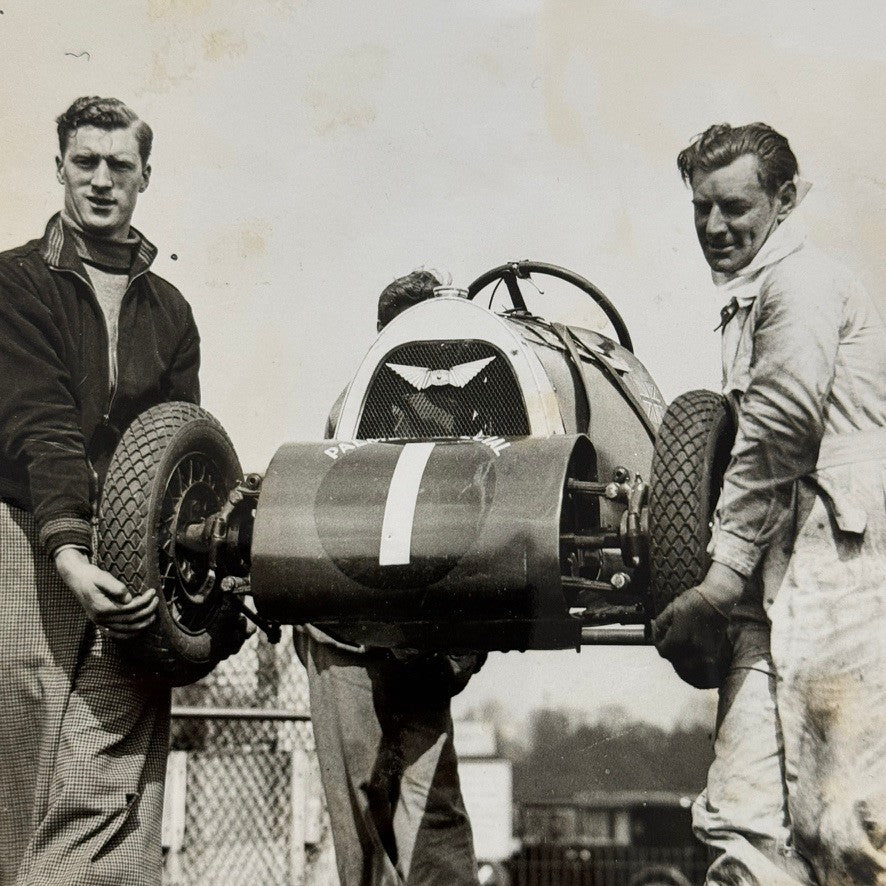Vintage Racing Press Photo Photograph Print Early Go Kart 1935 Crystal Palace