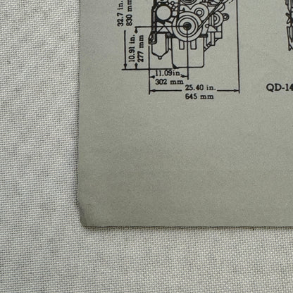 Isuzu Diesel Engine Sales Sheet Brochure Vintage Motorhome RV Camper Truck QD