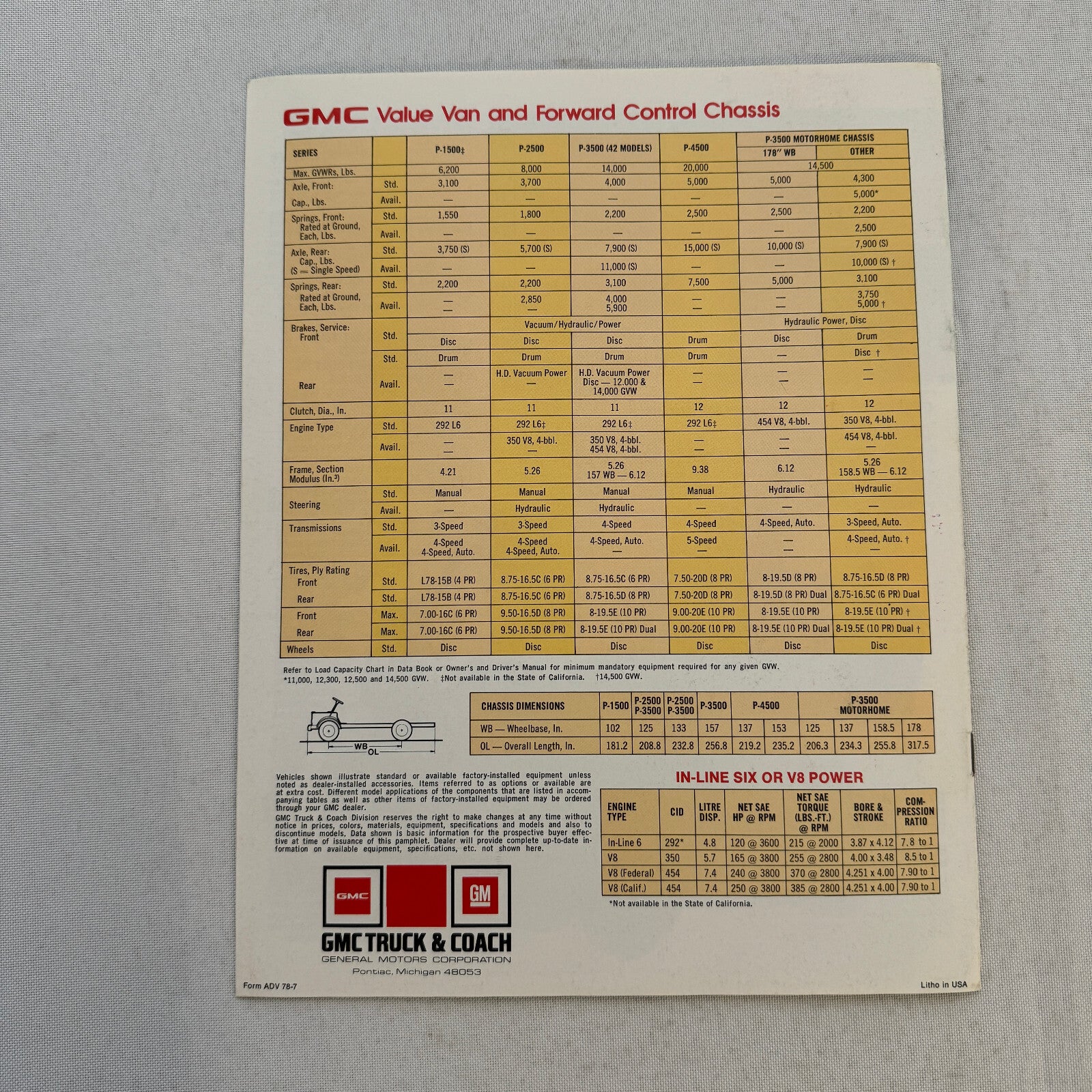 GMC Value Van Truck Sales Brochure Catalog Advertising