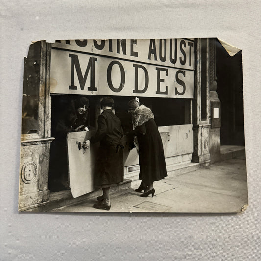 Paris France Shop Keepers Close Stores Protest Strike Press Photo Photograph