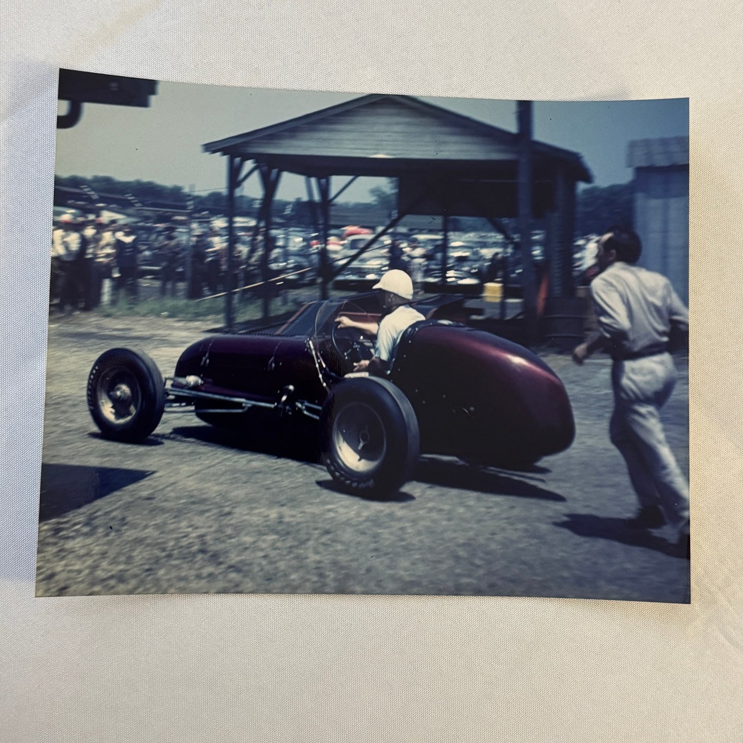 Vintage Racing Photo Photograph Unidentified Car MODERN PRINT