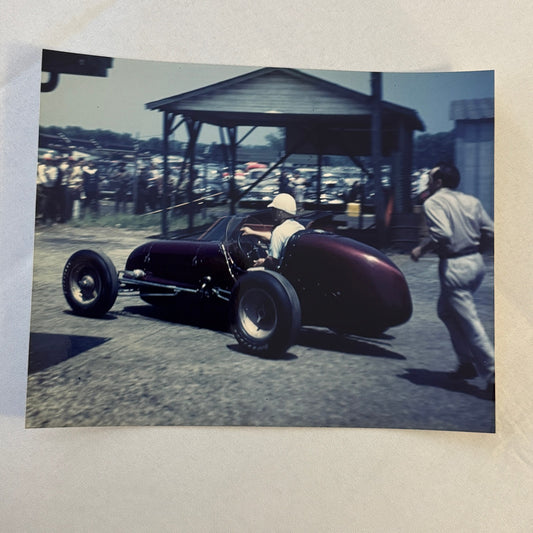 Vintage Racing Photo Photograph Unidentified Car MODERN PRINT