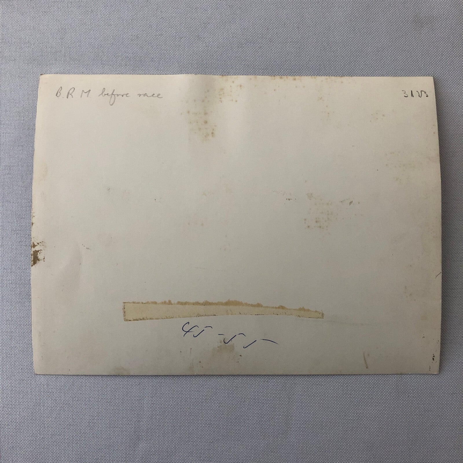 Vintage Racing Photo Photograph BRM Car Before Race