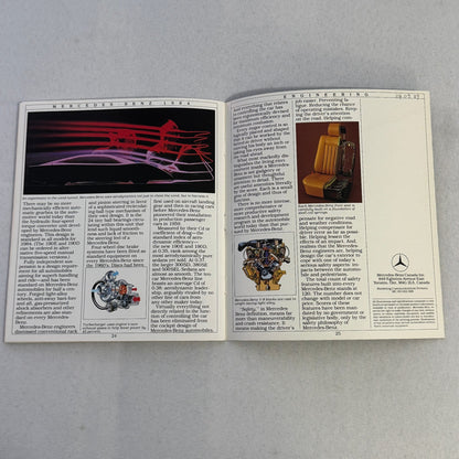 1984 Mercedes Benz Brochure Catalog 500SEC 380 SL 500 SEC SEL 380SE 300SD 300TD
