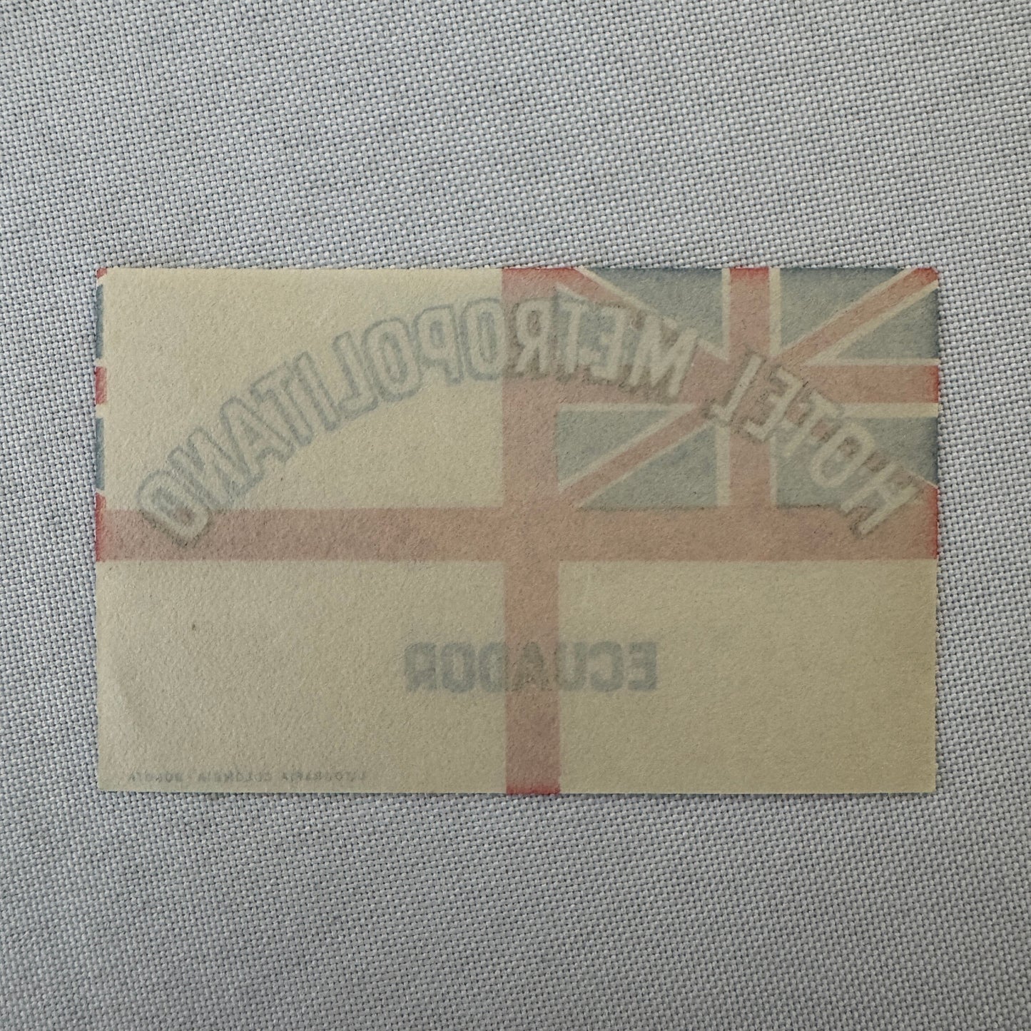 Vintage Hotel Travel Label Hotel Metropolitano Ecuador