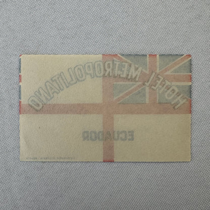 Vintage Hotel Travel Label Hotel Metropolitano Ecuador